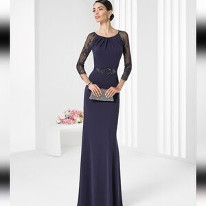 Rosa Clara crepe and lace dress gown NWT
